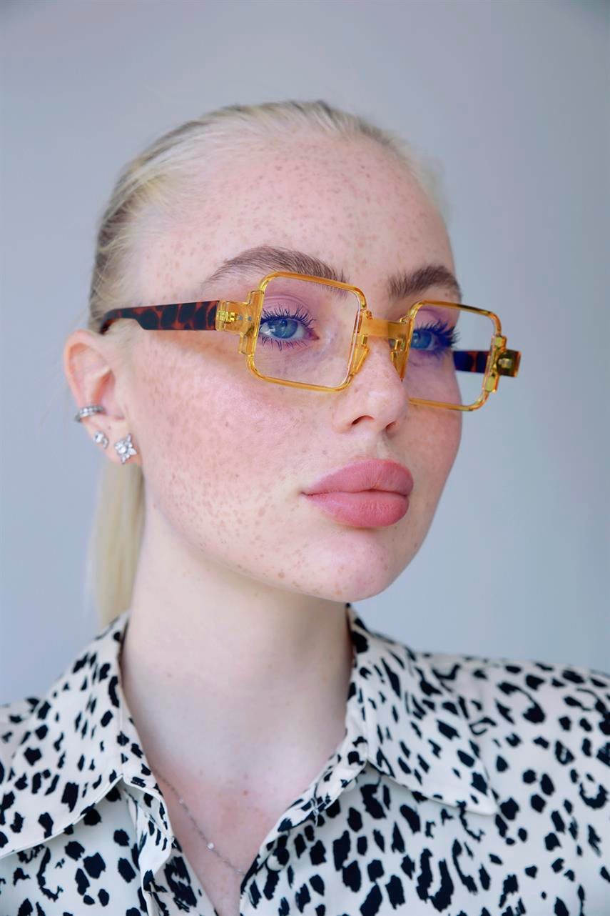 Dante Leopard Yellow Mavi Işık Koruyucu Gözlük