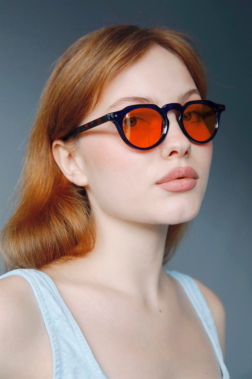 Descartes Navy Orange Güneş Gözlüğü