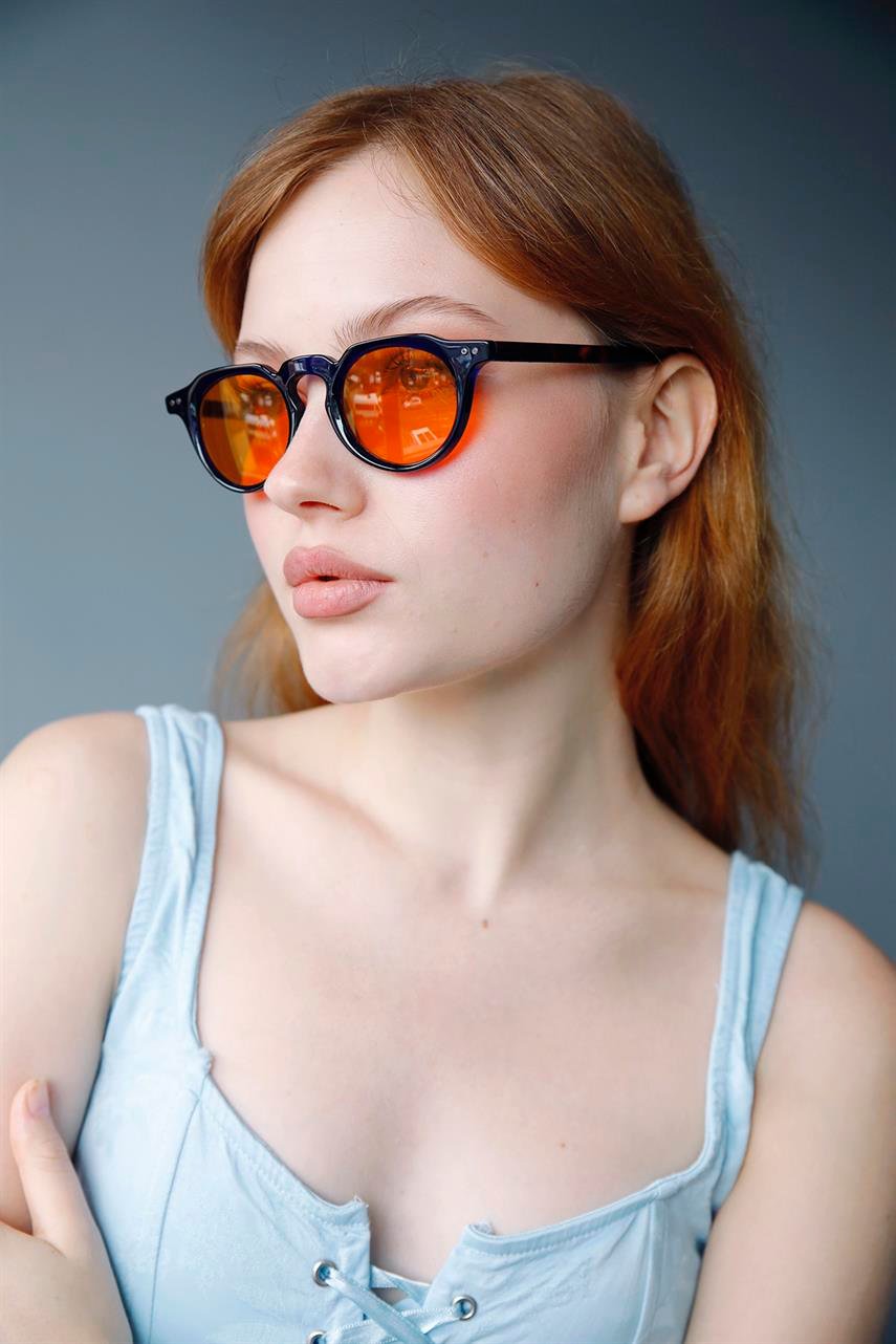 Descartes Navy Orange Güneş Gözlüğü