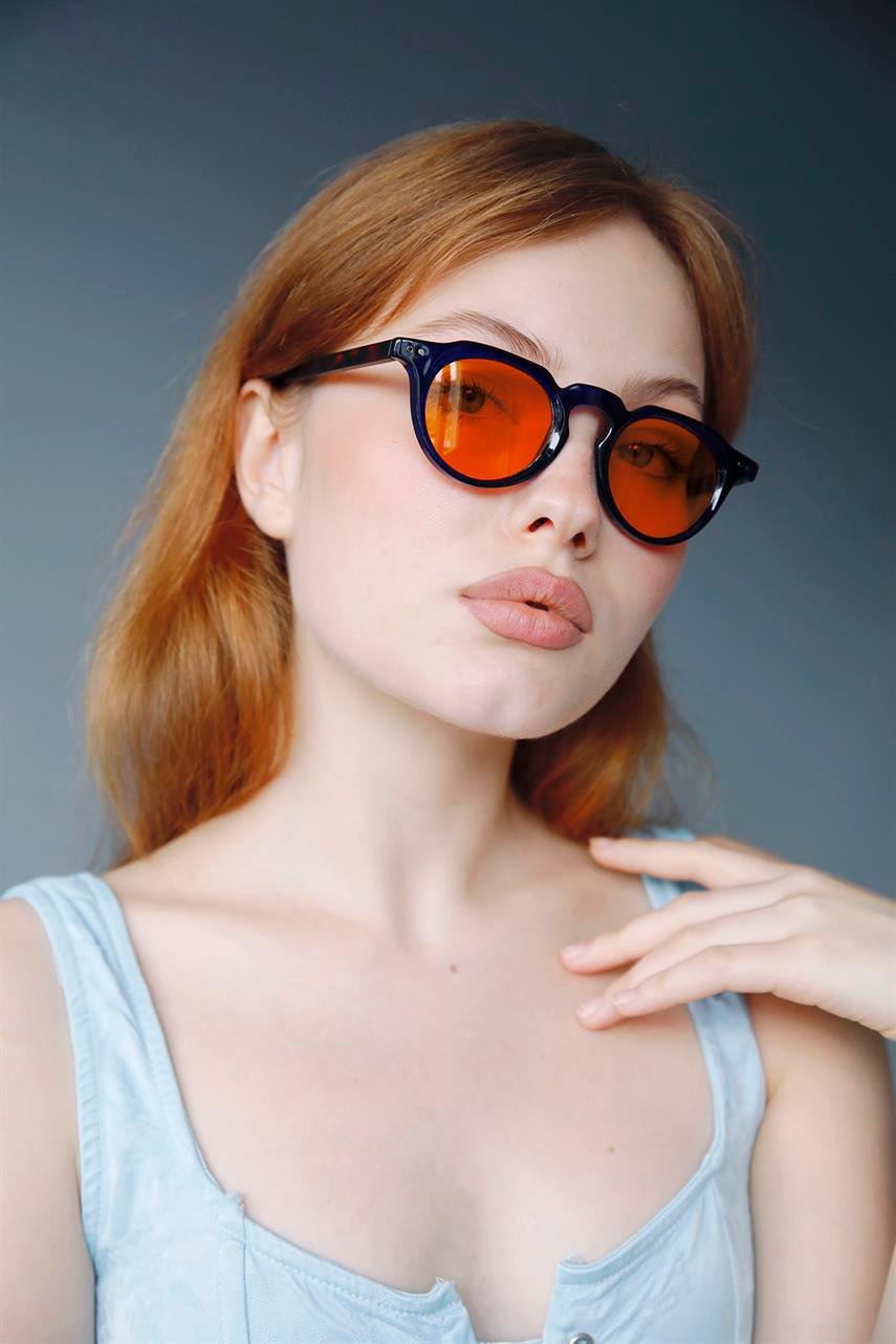 Descartes Navy Orange Güneş Gözlüğü