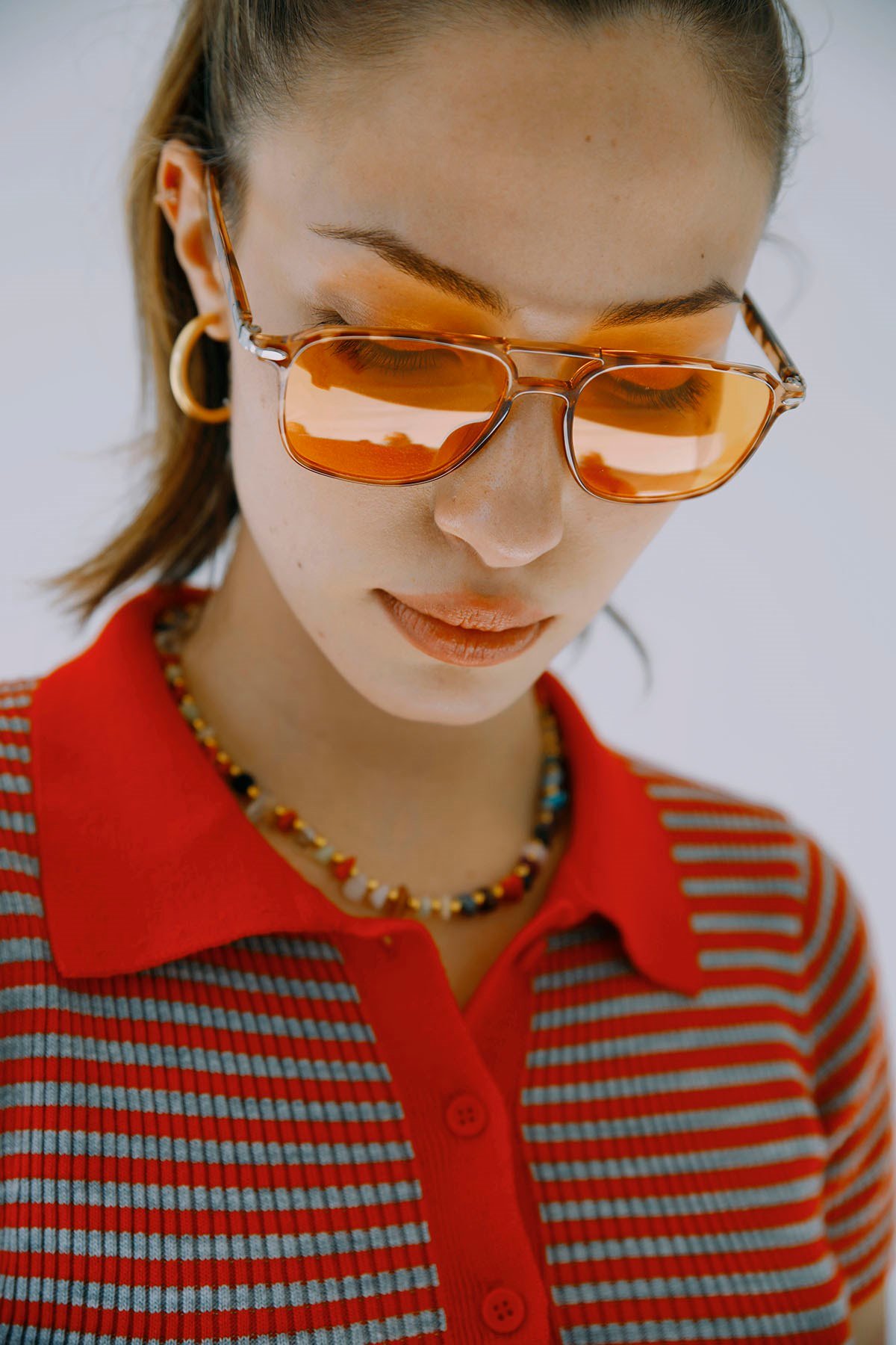 Dilhiara Leopard Orange Güneş Gözlüğü