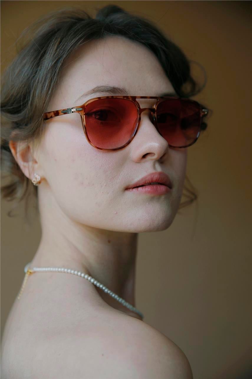 Dilhiara Leopard Red Güneş Gözlüğü