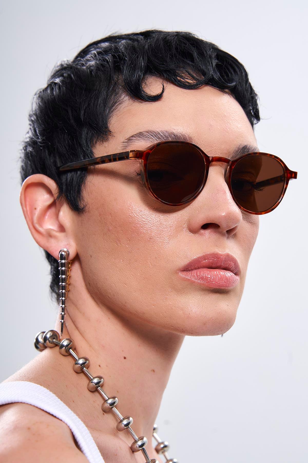 Donna Leopard Brown Güneş Gözlüğü