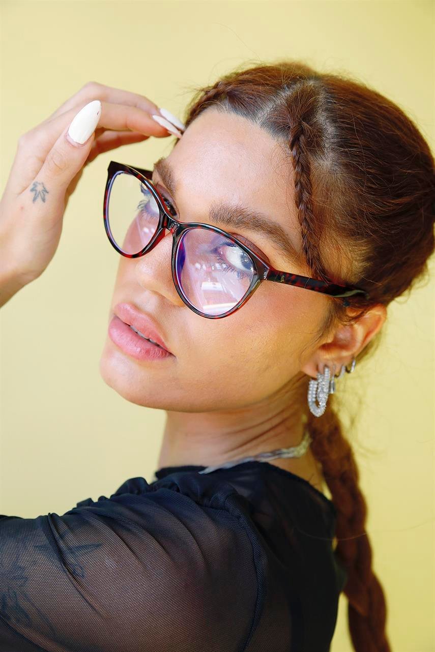 Eleanor Leopard Mavi Işık Koruyucu Gözlük