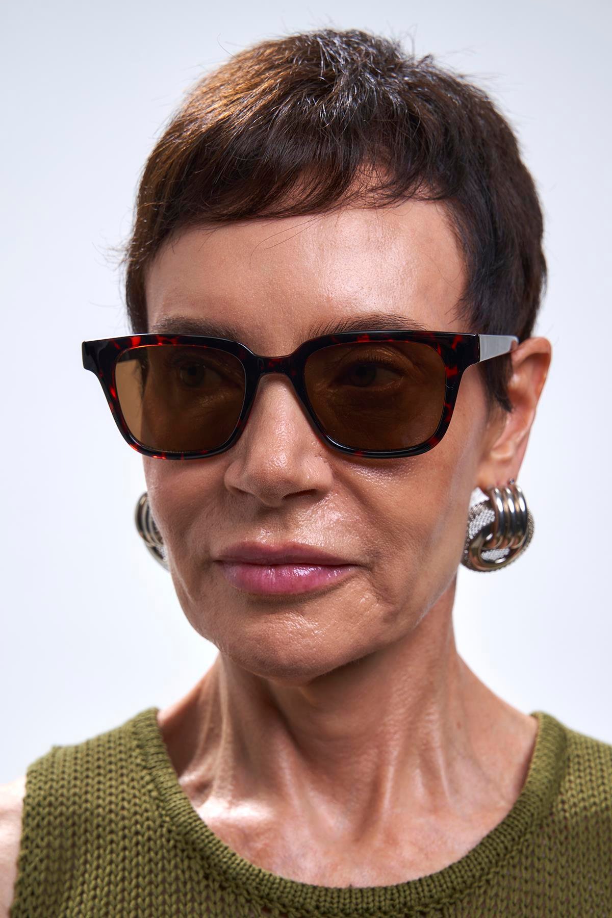 Elvin Leopard Brown Güneş Gözlüğü