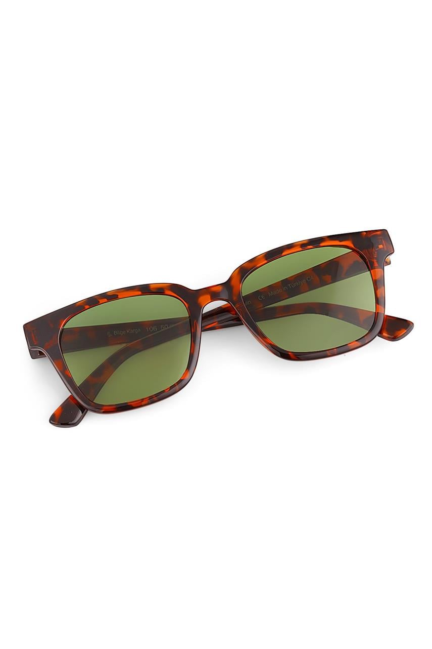 Elvin Leopard Green Güneş Gözlüğü