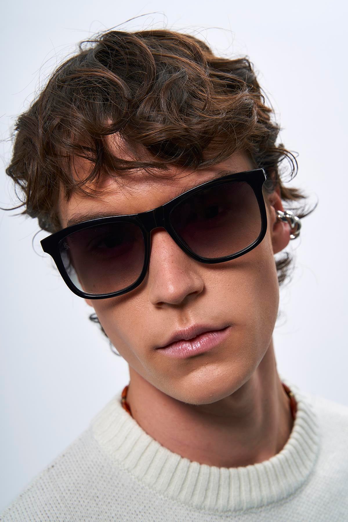 Fabian Black Green Degrade Erkek Güneş Gözlüğü