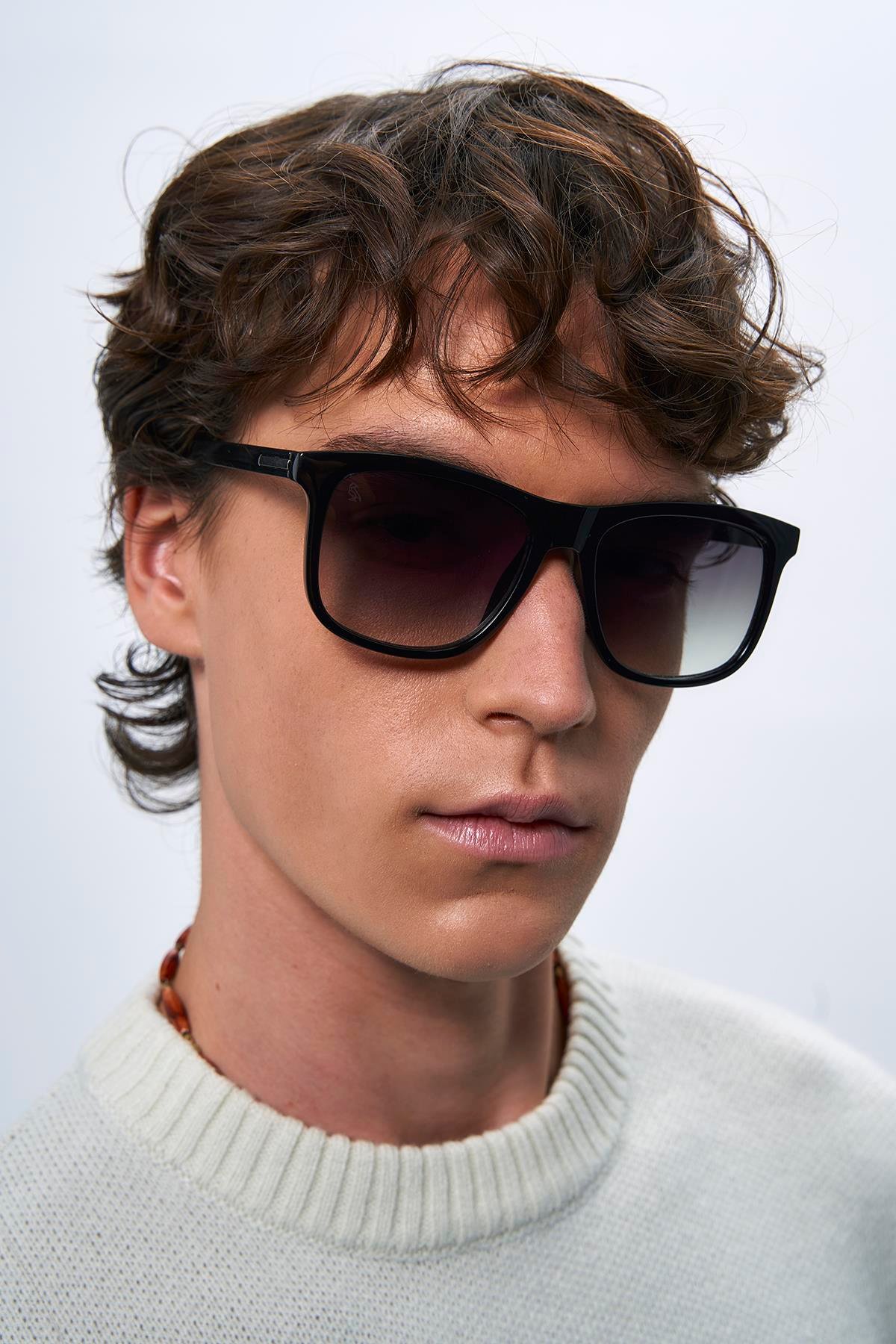 Fabian Black Green Degrade Erkek Güneş Gözlüğü