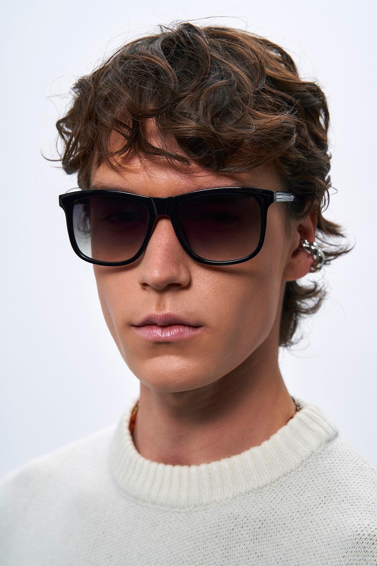 Fabian Black Green Degrade Erkek Güneş Gözlüğü