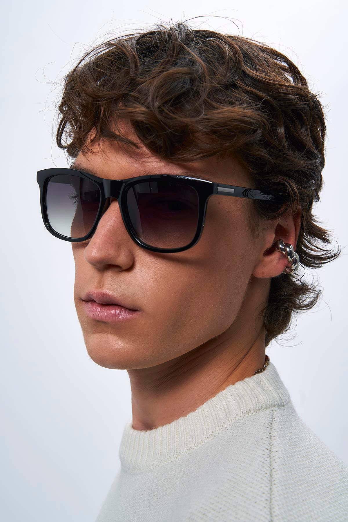 Fabian Black Green Degrade Erkek Güneş Gözlüğü