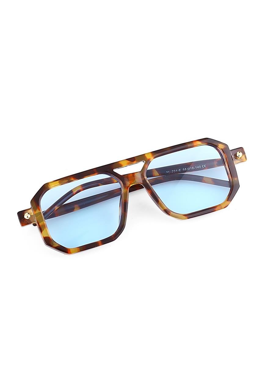 Fyodor Leopard Blue Güneş Gözlüğü