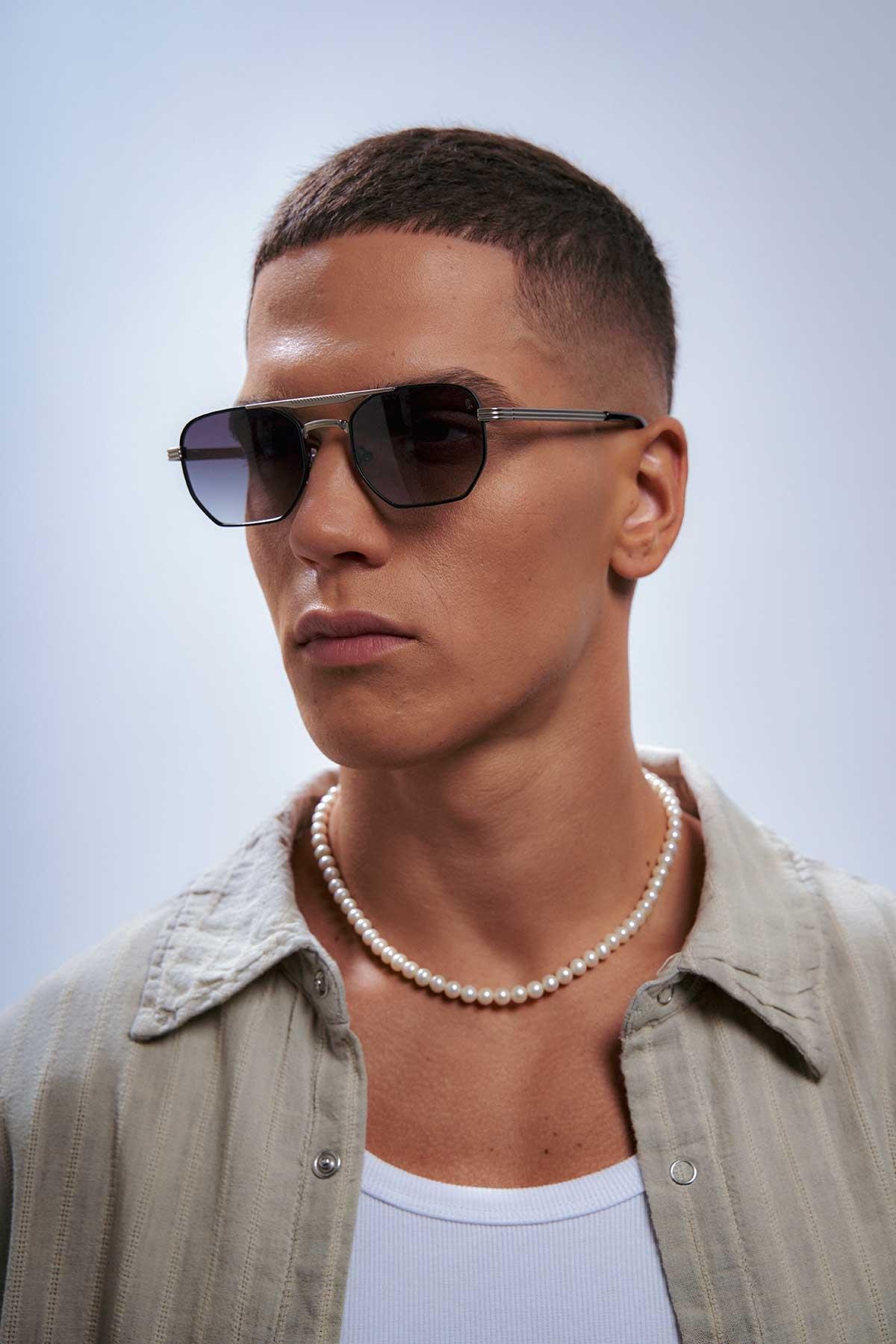 Gerda Silver Black Degrade Erkek Güneş Gözlüğü