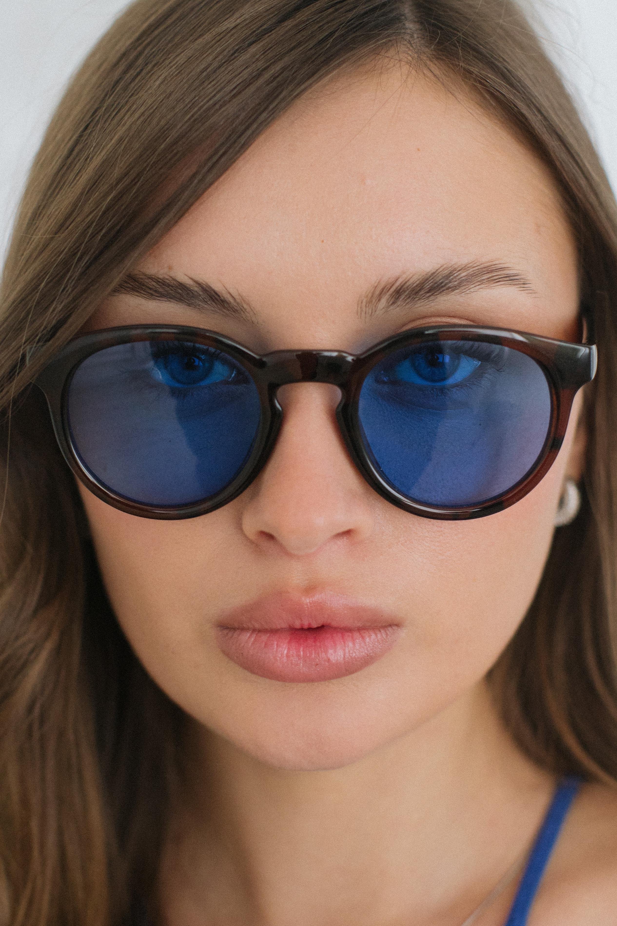 Gleen Leopard Blue Güneş Gözlüğü