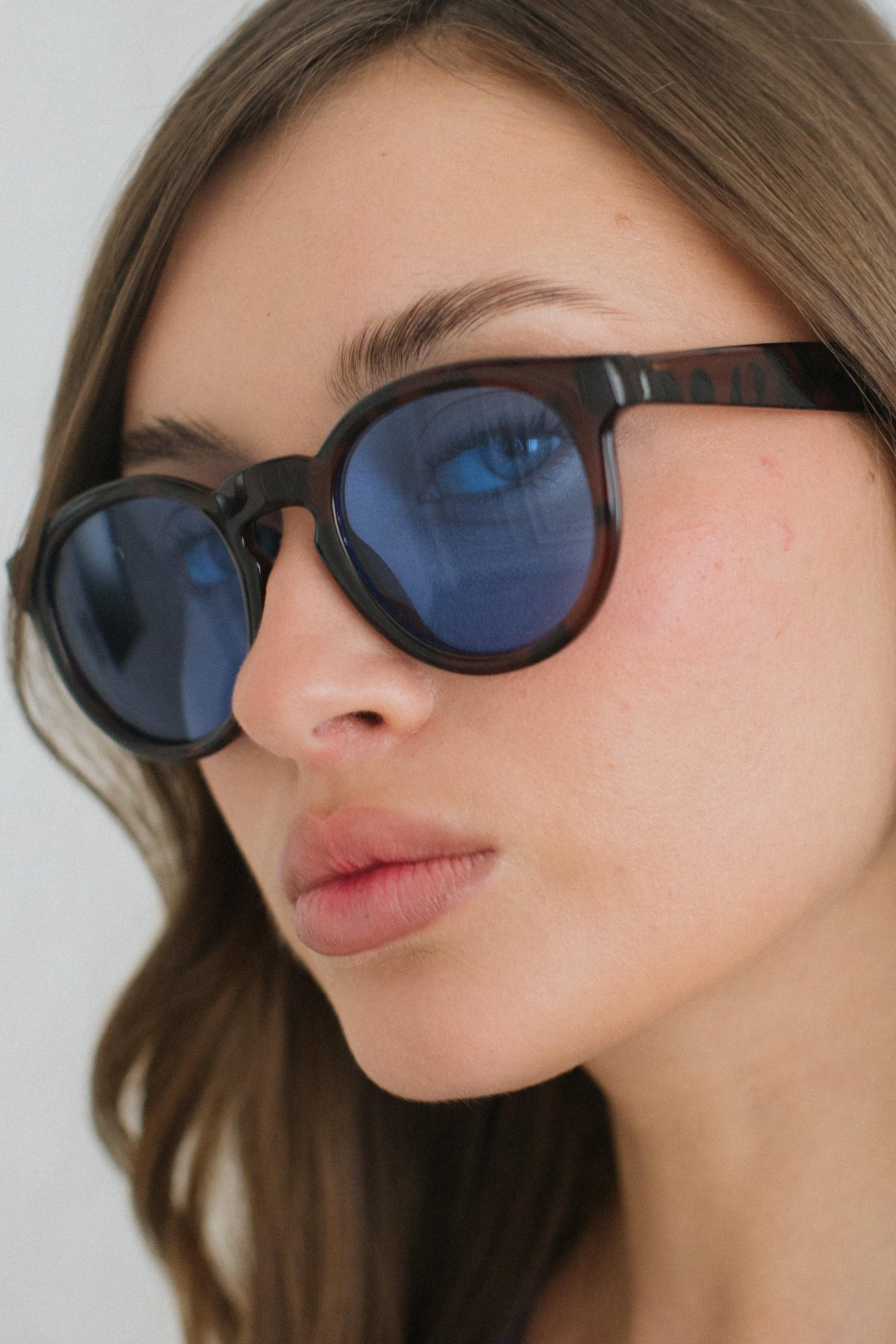 Gleen Leopard Blue Güneş Gözlüğü