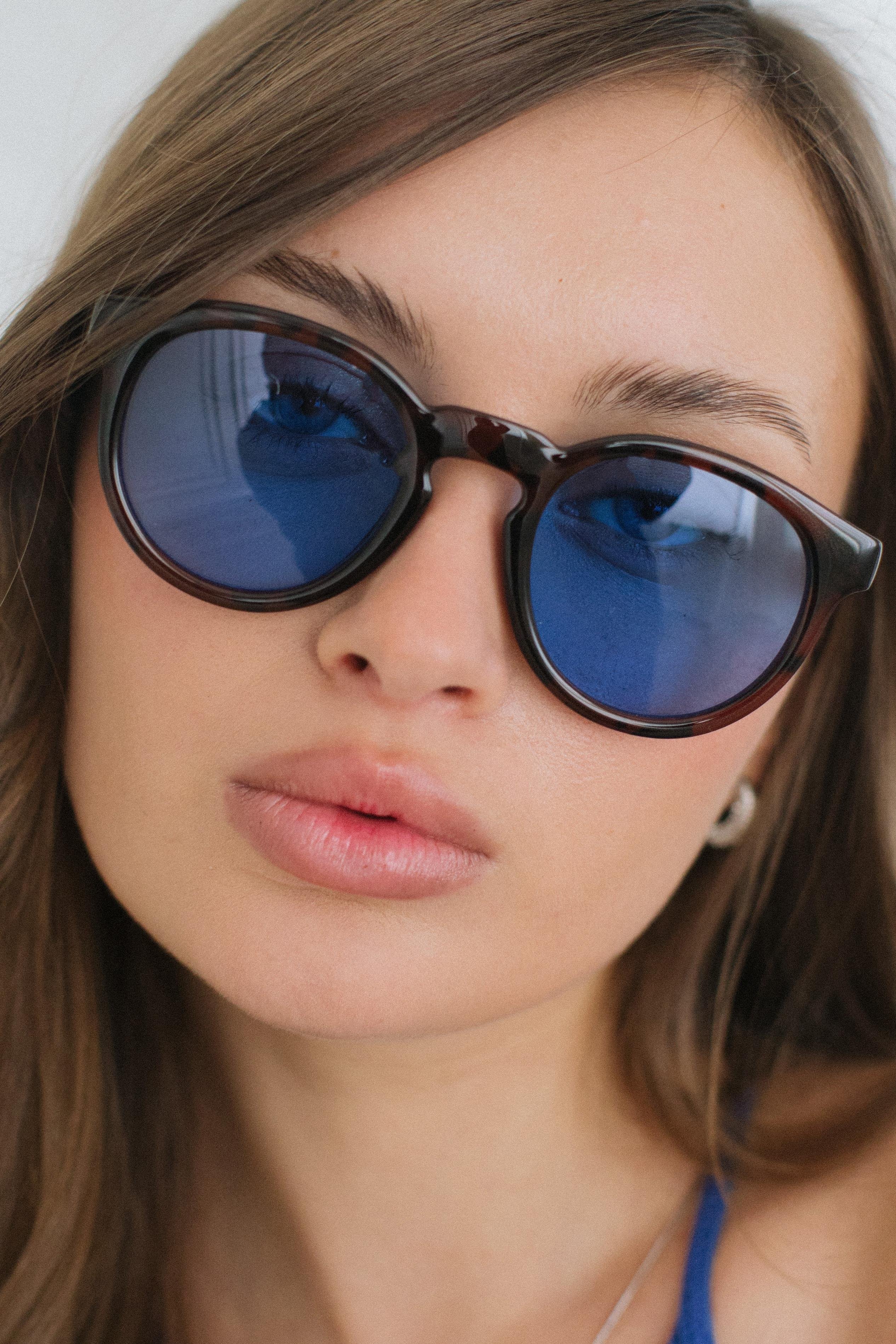 Gleen Leopard Blue Güneş Gözlüğü
