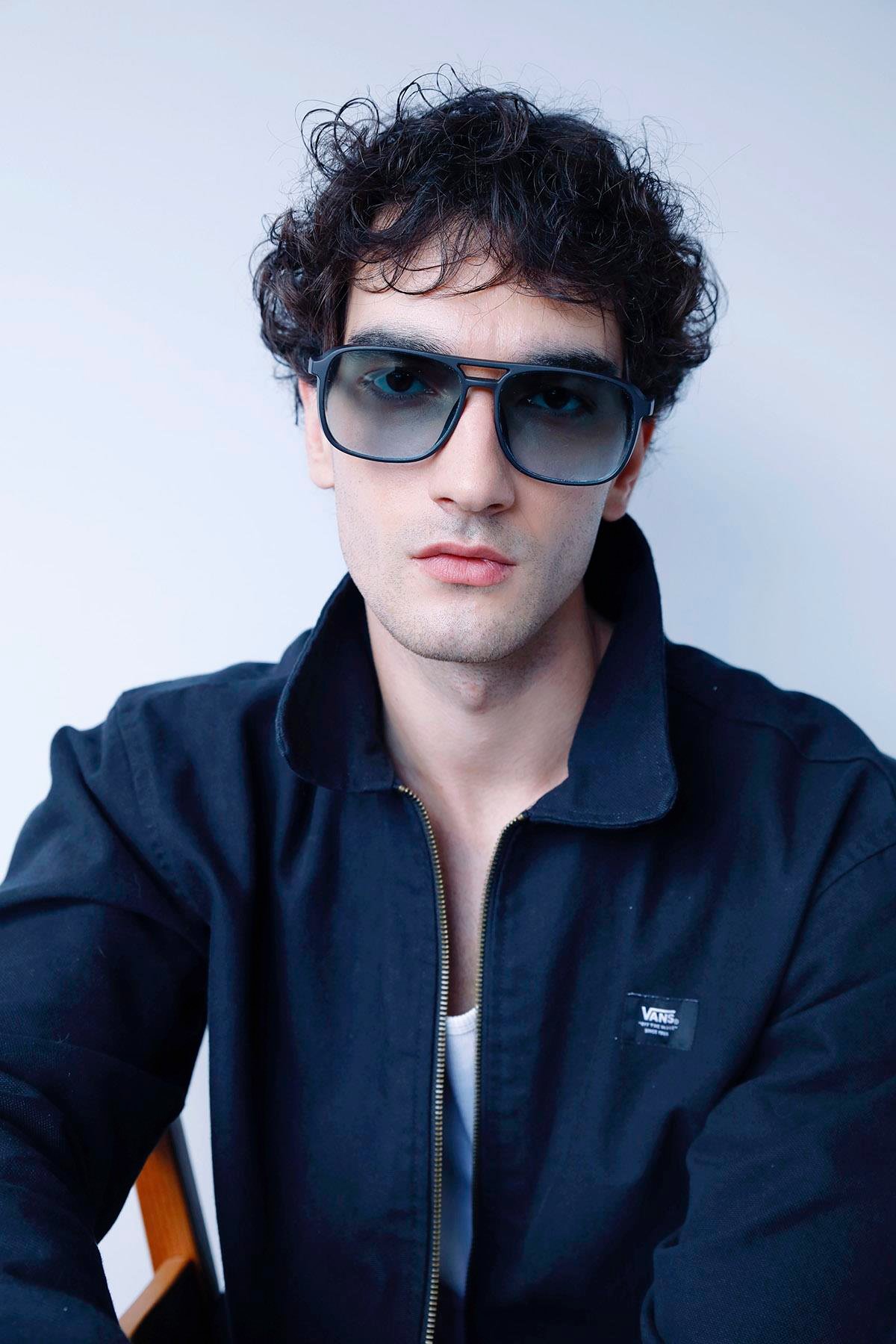 Grant Matt Black Blue Degrade Erkek Güneş Gözlüğü