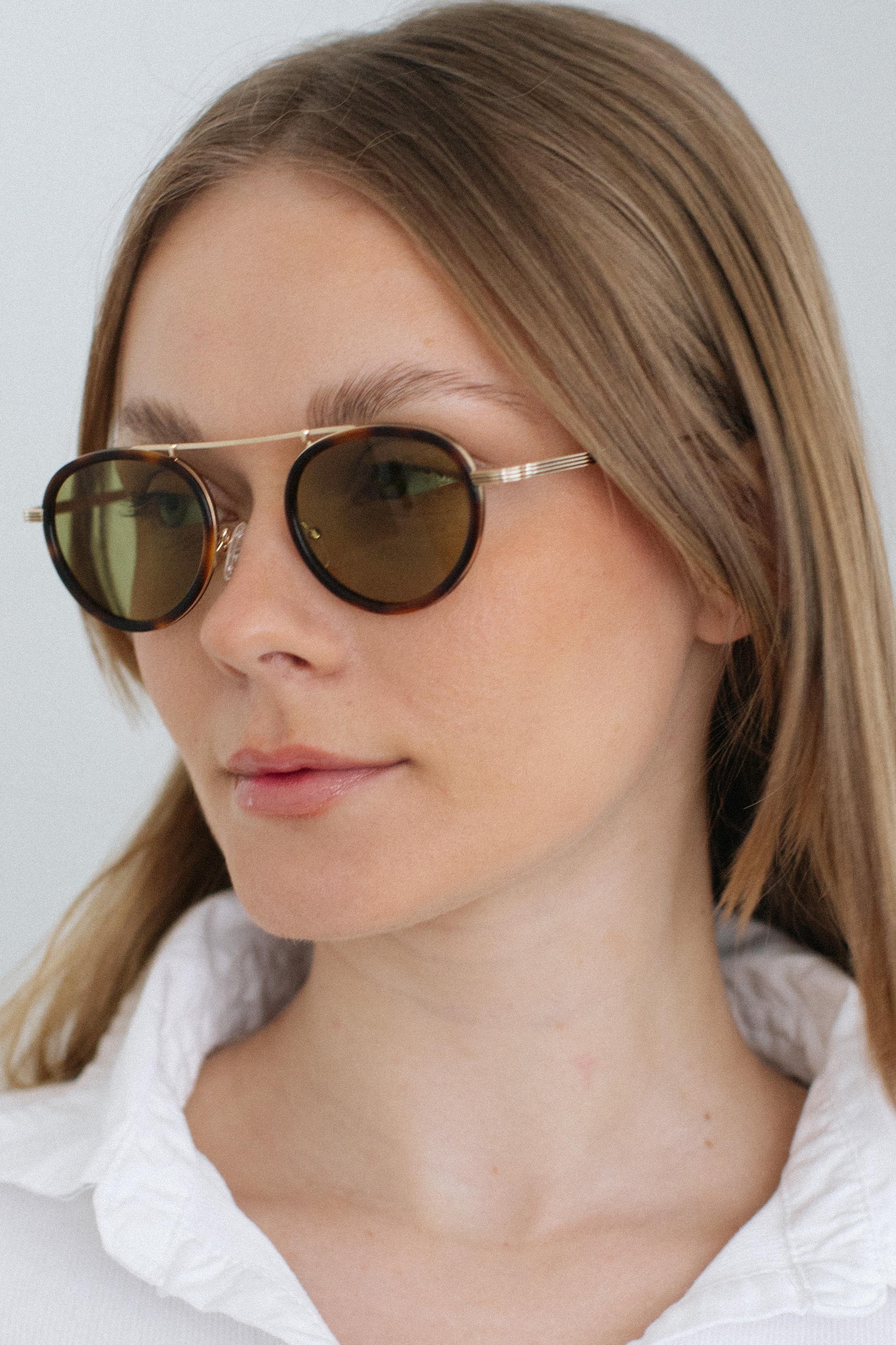 Gunhilda Gold Leopard Green Güneş Gözlüğü