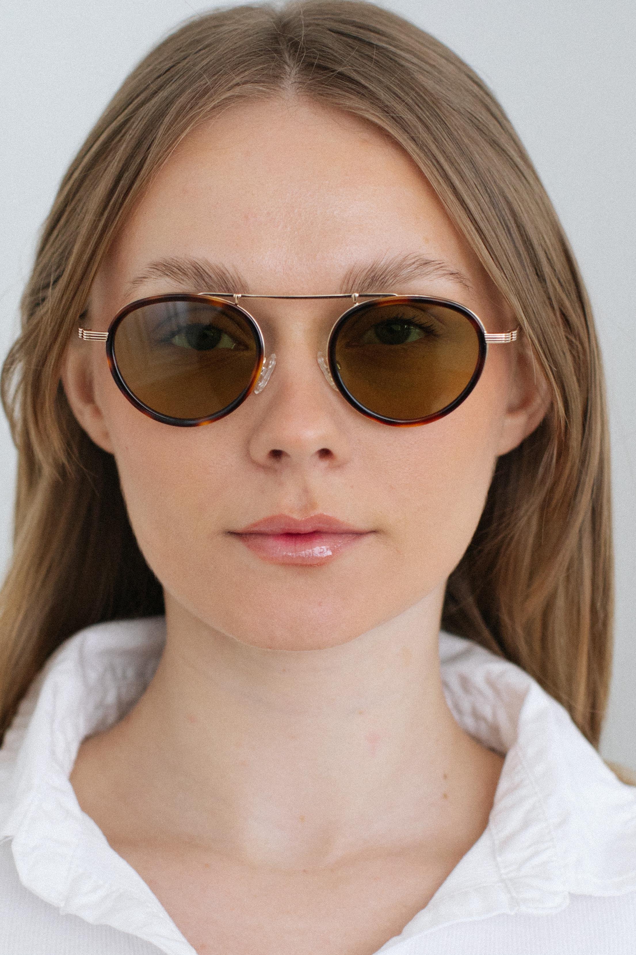 Gunhilda Gold Leopard Green Güneş Gözlüğü