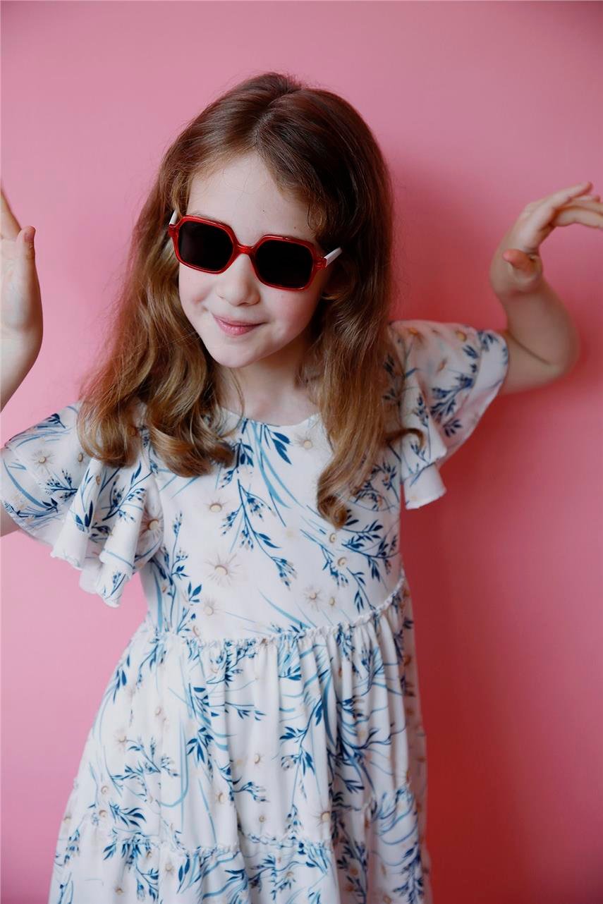 Hank Red Black Kız Çocuk Güneş Gözlüğü