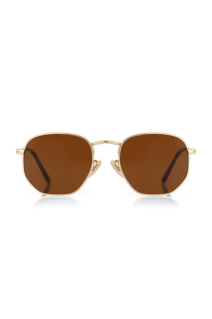 Hexagon Gold Brown Erkek Güneş Gözlüğü
