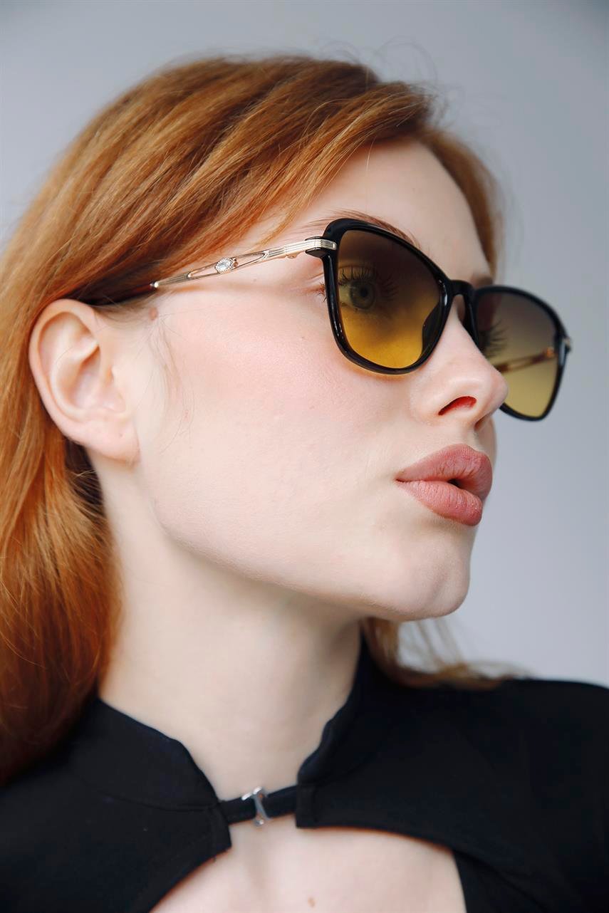 Hubert Gold Black Yellow Güneş Gözlüğü
