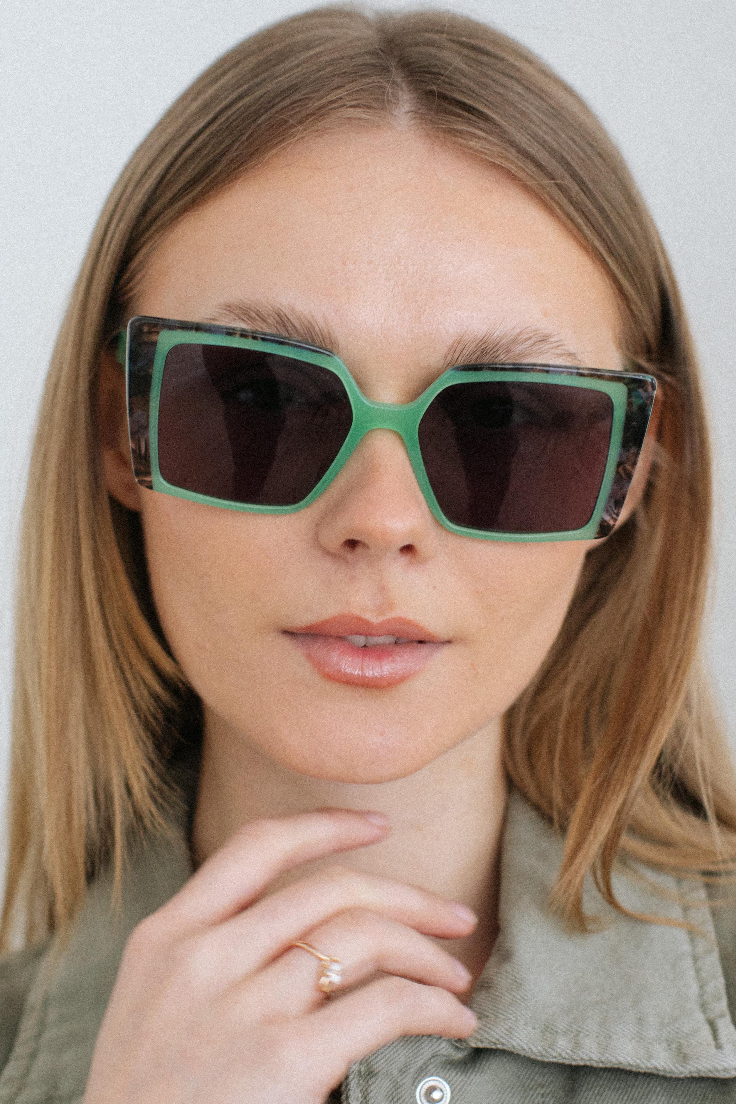 Iduna Green Black Güneş Gözlüğü