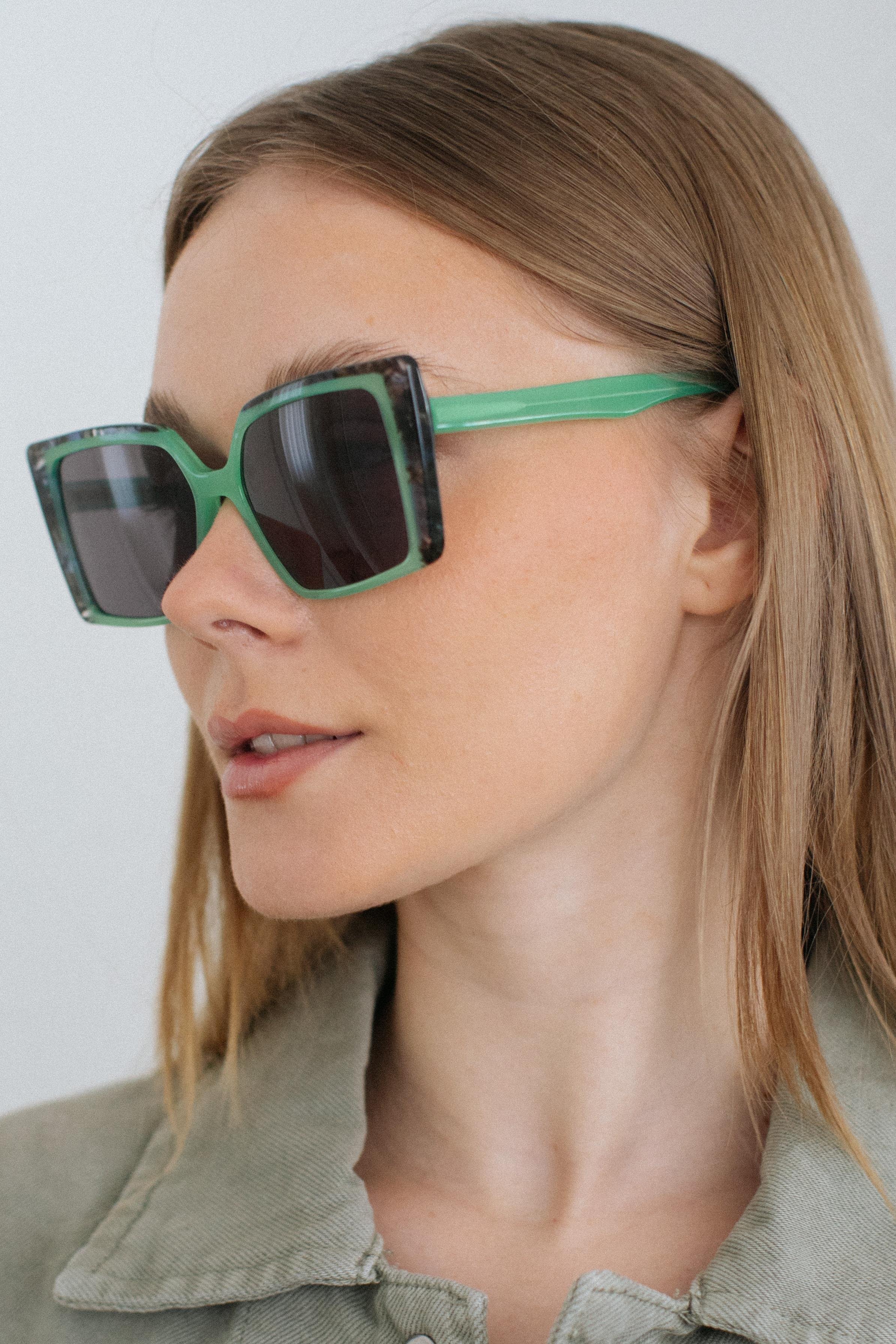 Iduna Green Black Güneş Gözlüğü