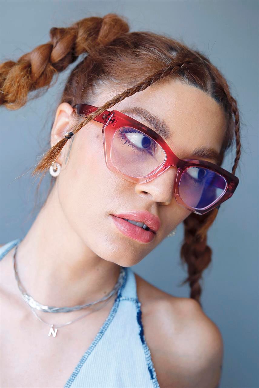 İris Red Pink Mavi Işık Koruyucu Gözlük