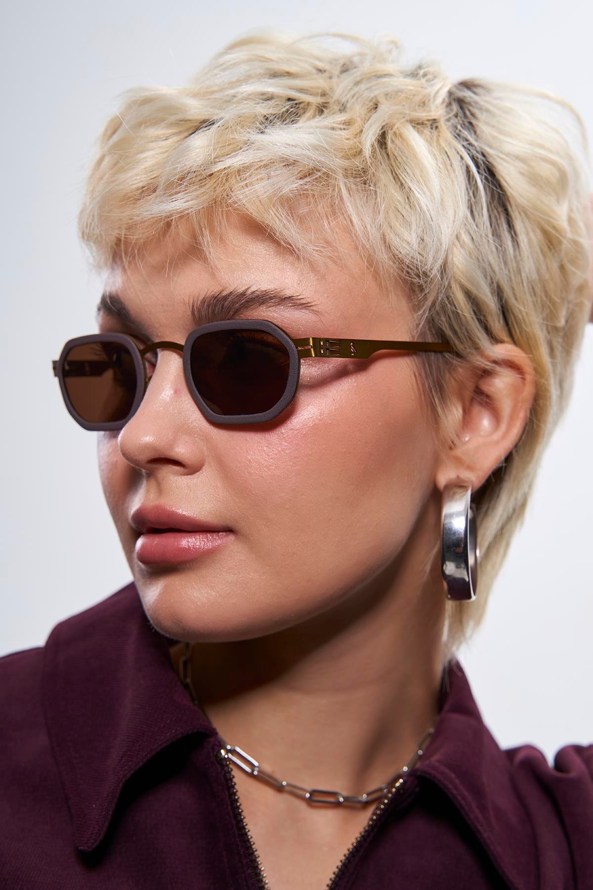 Isven Antique Gold Brown Güneş Gözlüğü