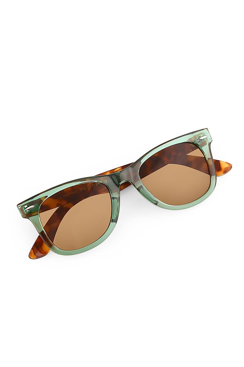 Jack Green Leopard Brown Güneş Gözlüğü