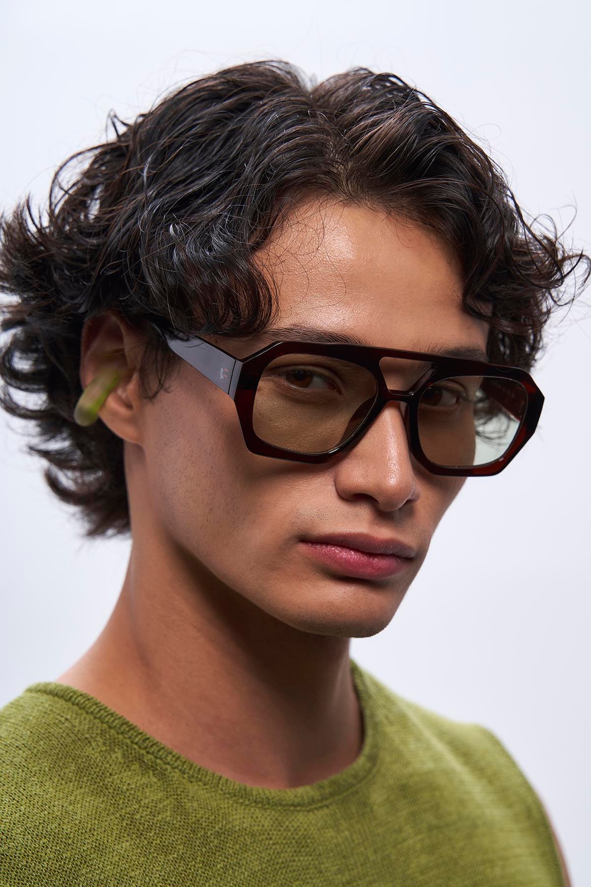 Kaitlyn Brown Green Erkek Güneş Gözlüğü