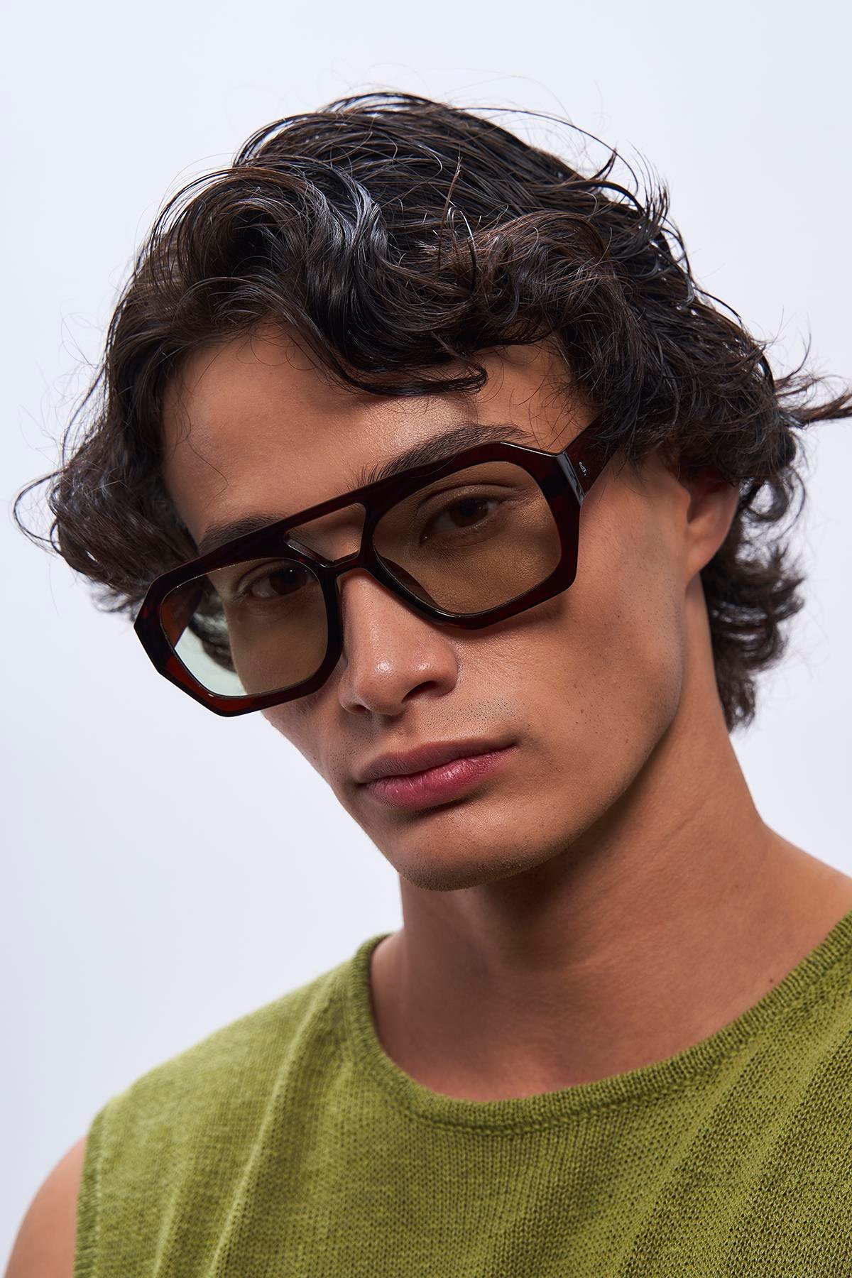 Kaitlyn Brown Green Erkek Güneş Gözlüğü