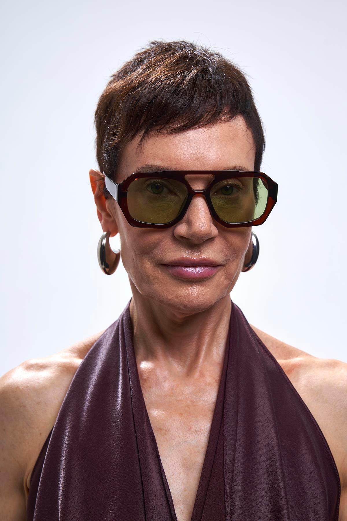Kaitlyn Brown Green Güneş Gözlüğü