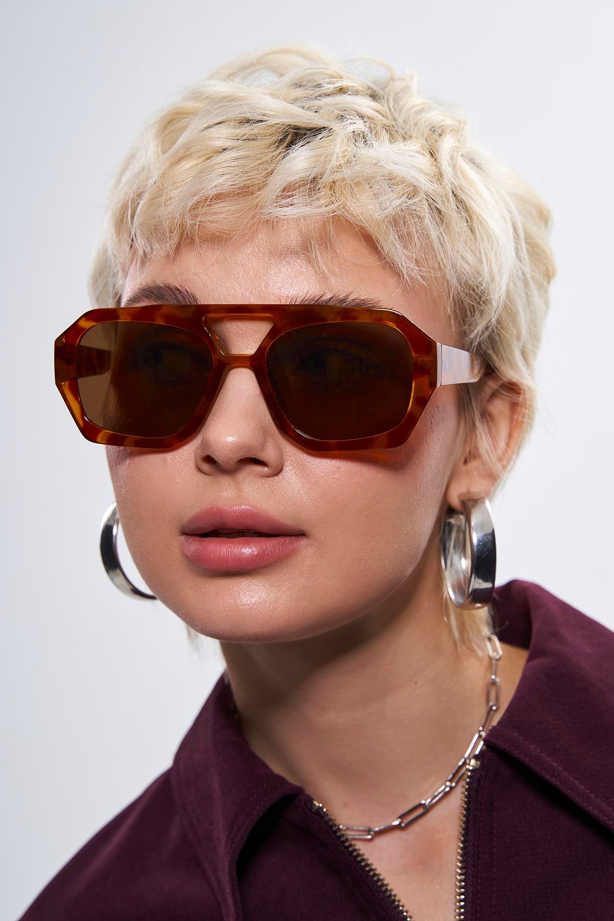 Kaitlyn Orange Brown Güneş Gözlüğü