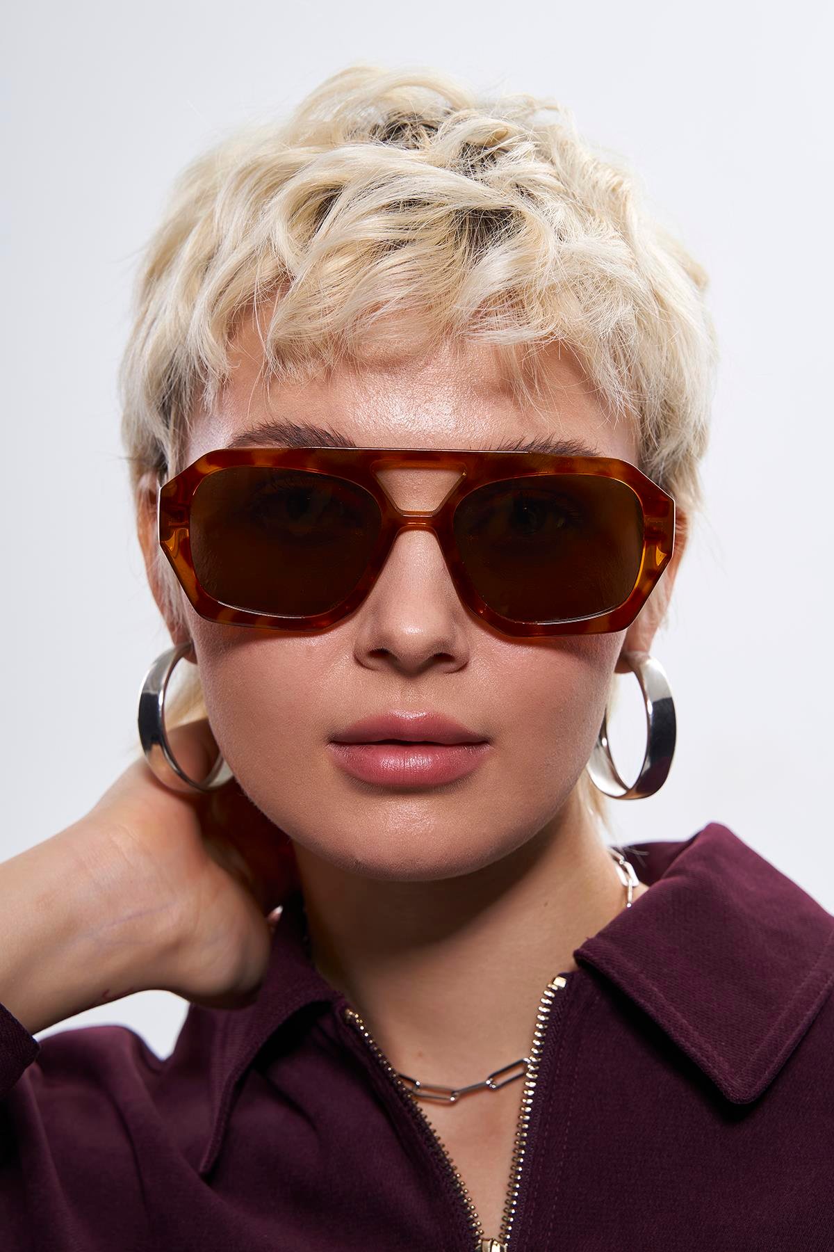 Kaitlyn Orange Brown Güneş Gözlüğü