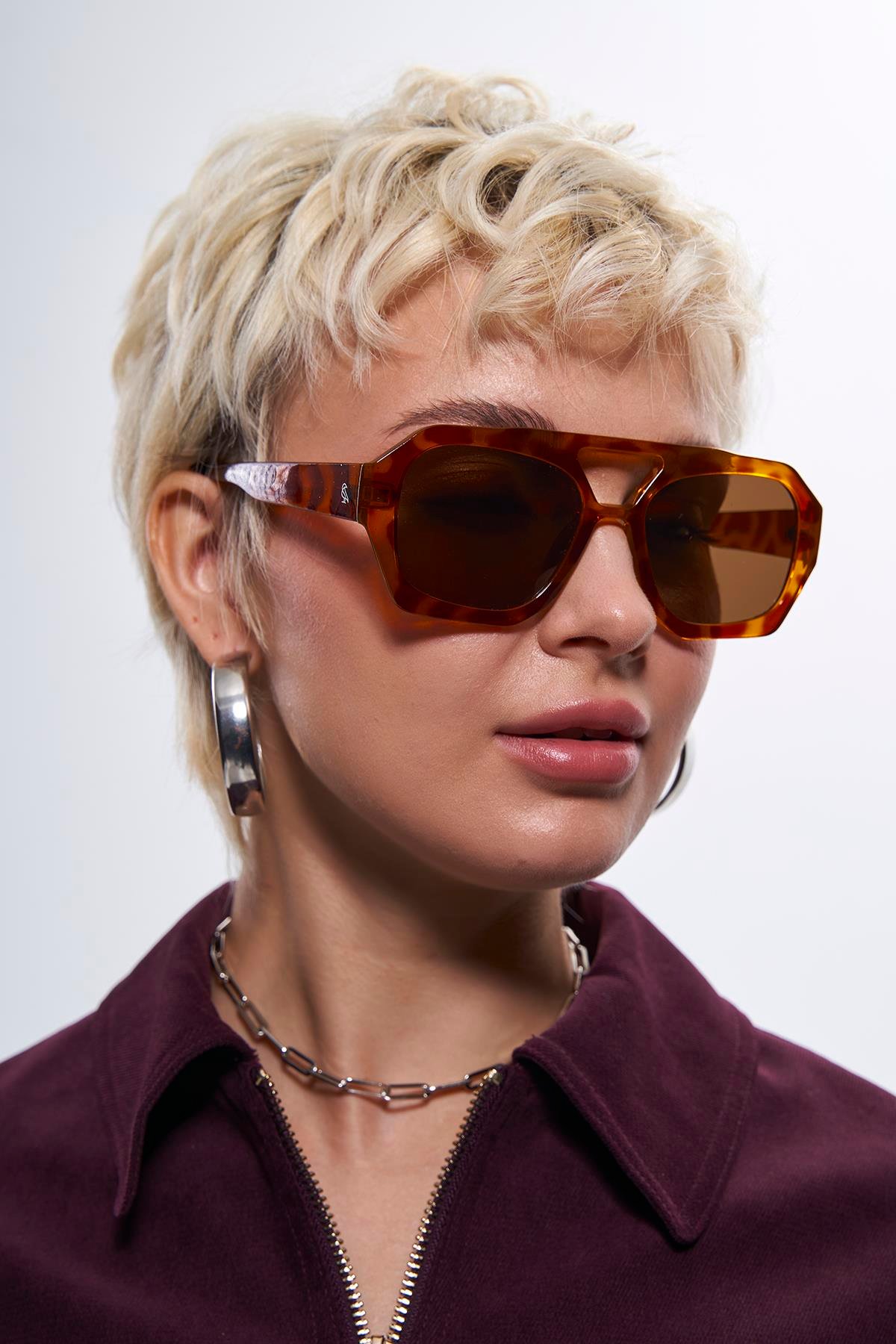 Kaitlyn Orange Brown Güneş Gözlüğü