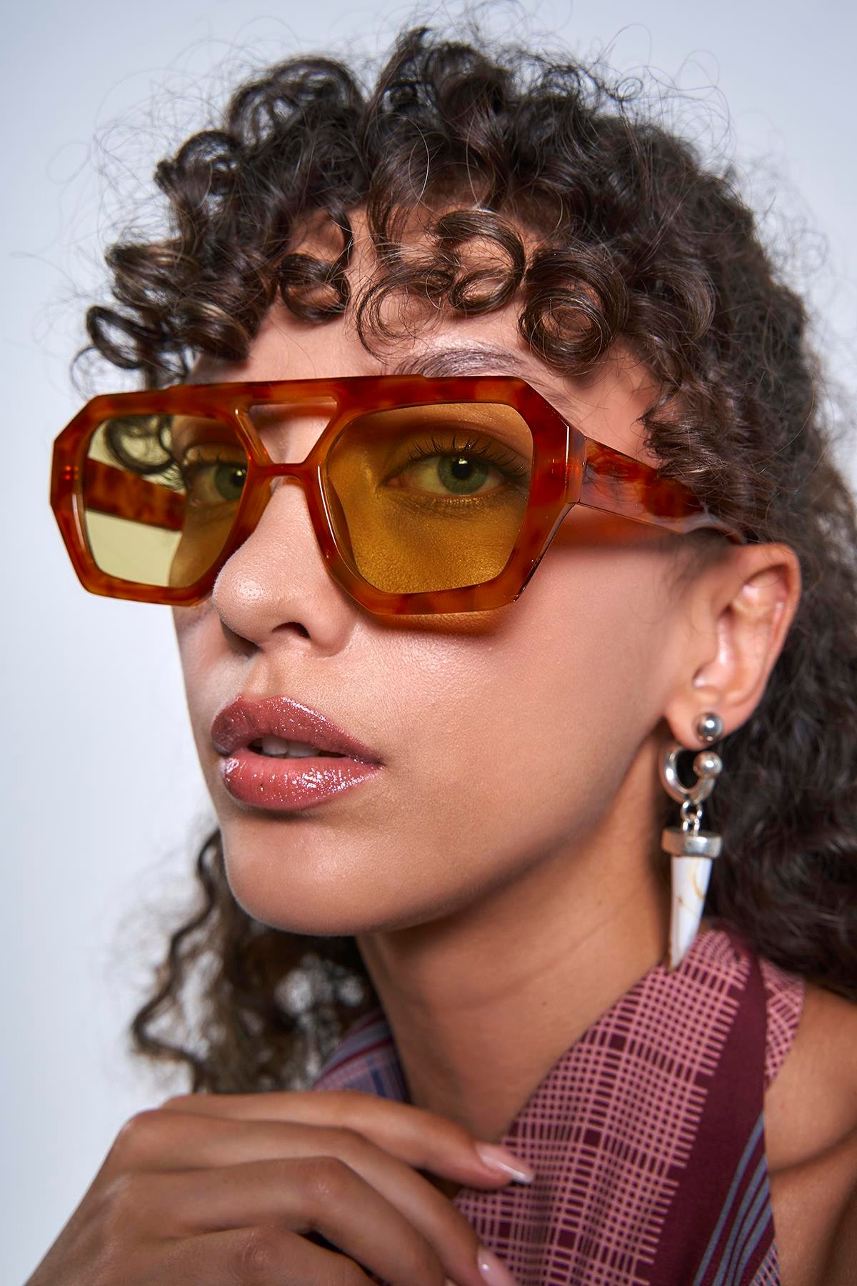 Kaitlyn Orange Green Güneş Gözlüğü