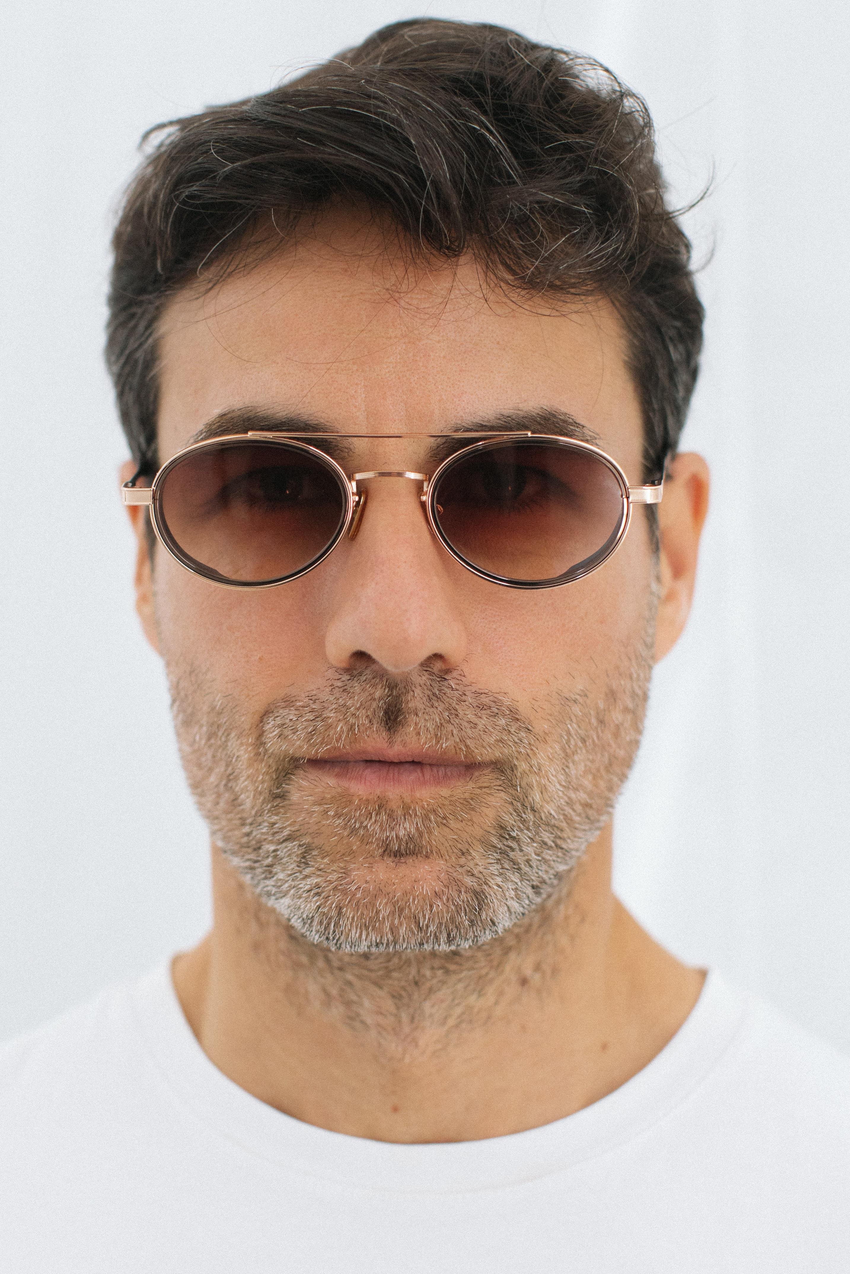 Larg Gold Brown Degrade Erkek Güneş Gözlüğü