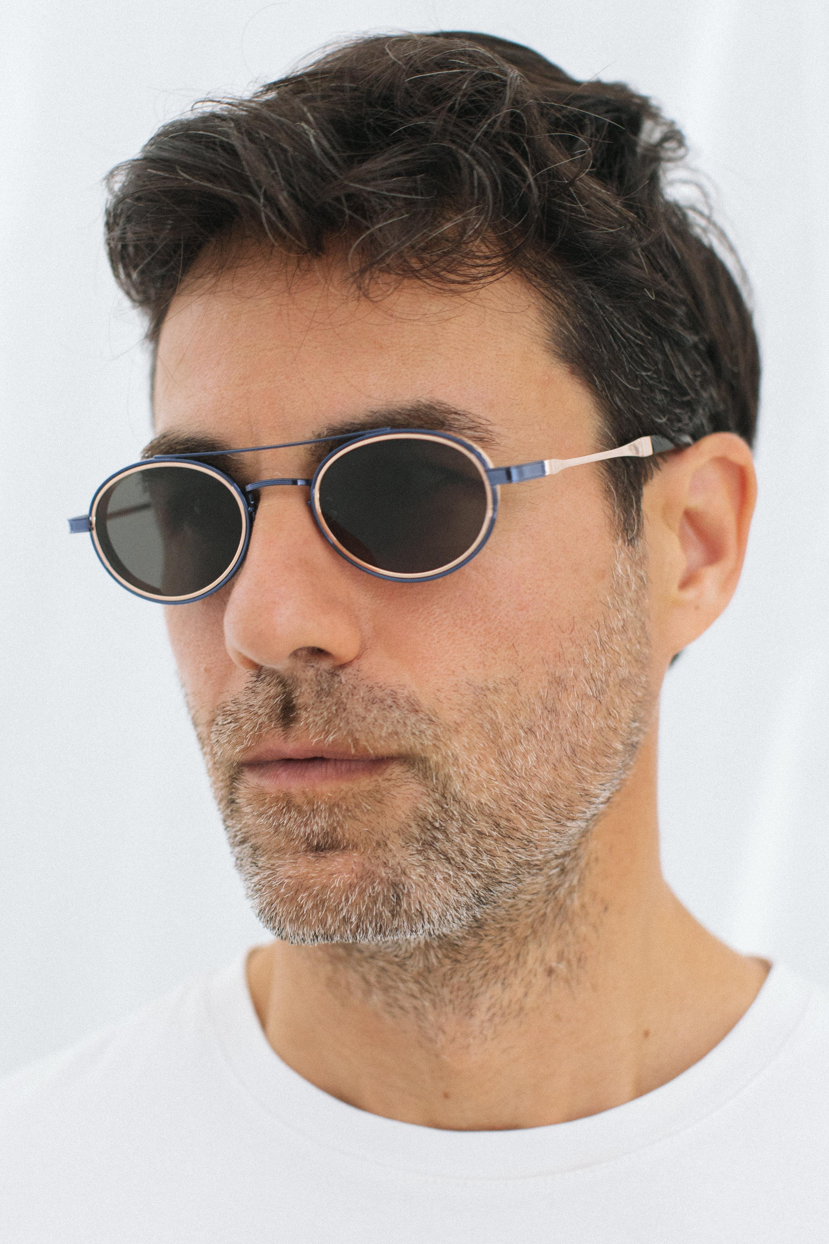 Larg Navy Gold Black Erkek Güneş Gözlüğü