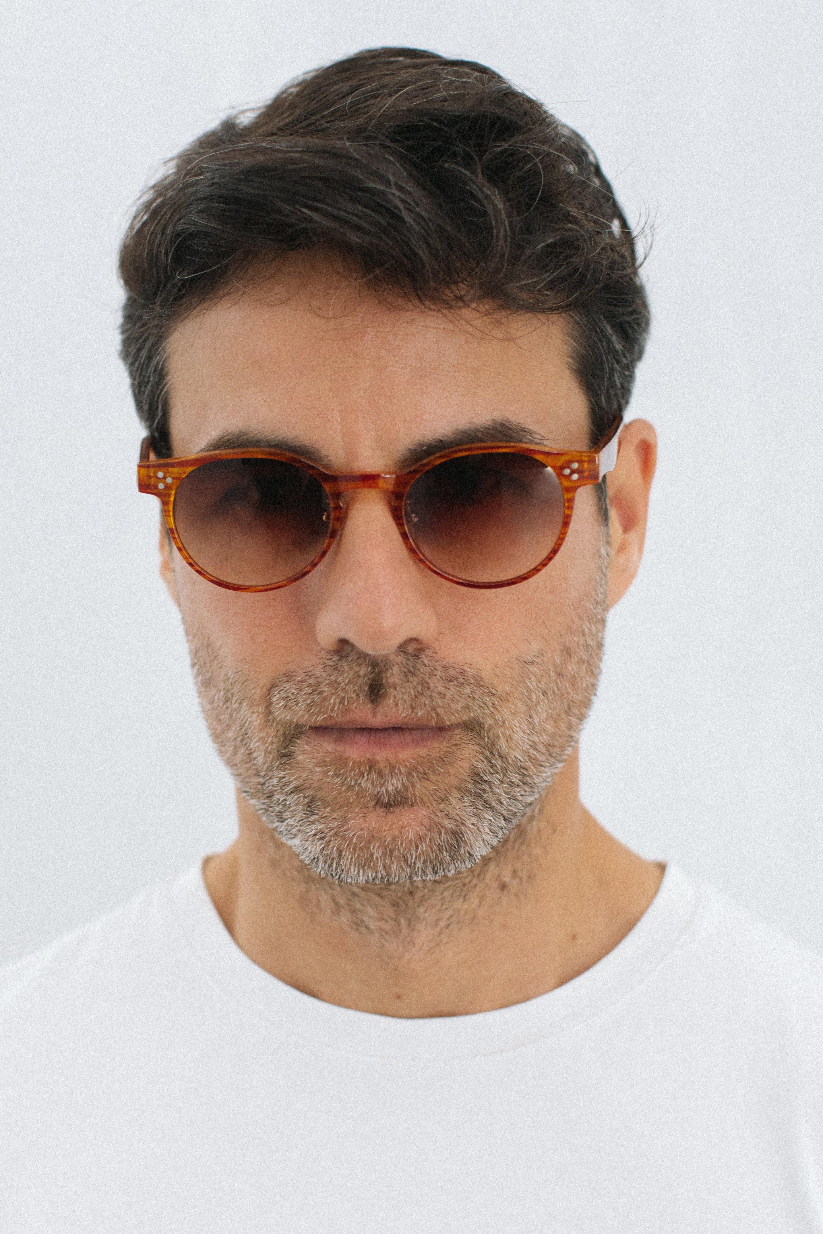 Lucio Orange Brown Degrade Erkek Güneş Gözlüğü