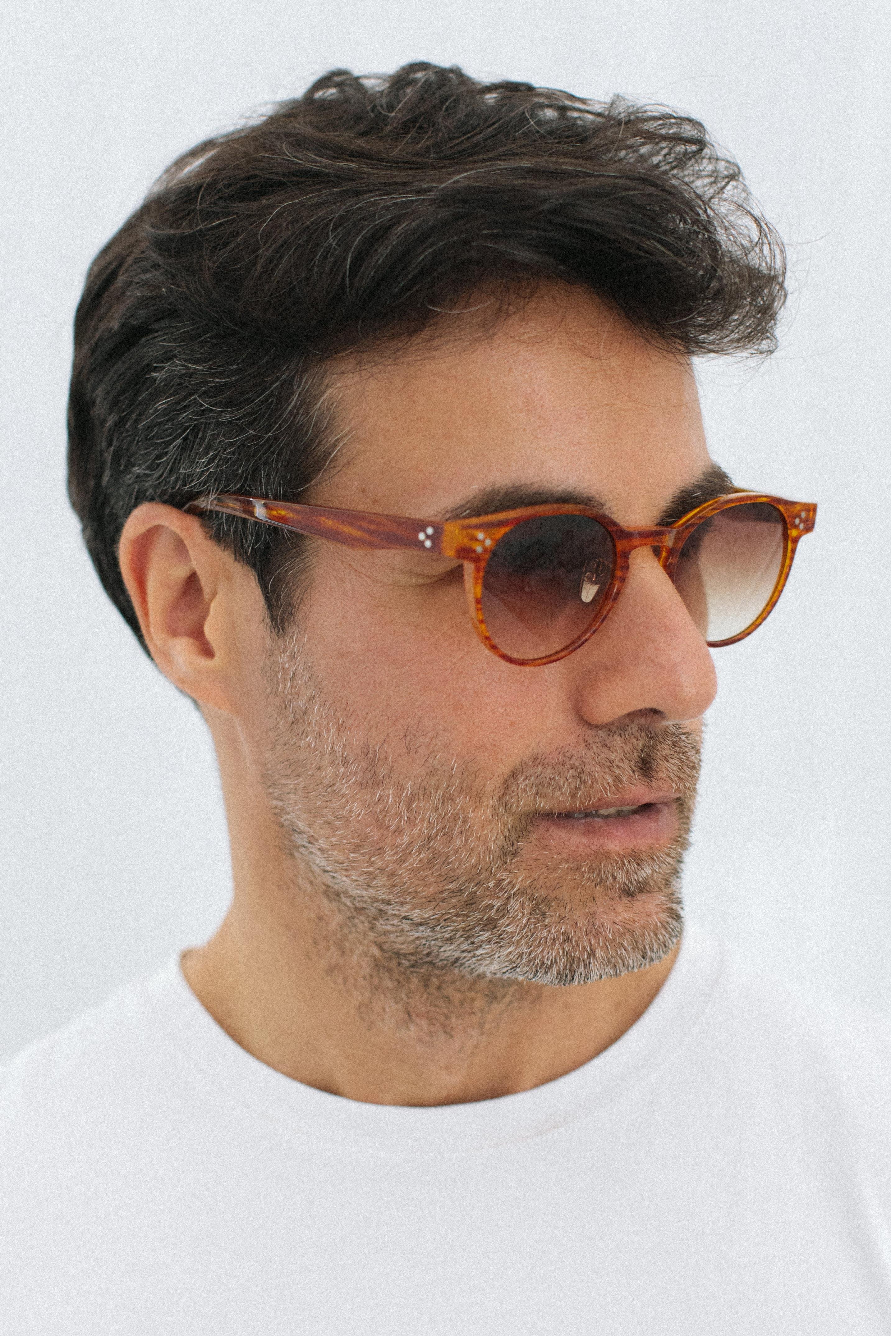 Lucio Orange Brown Degrade Erkek Güneş Gözlüğü