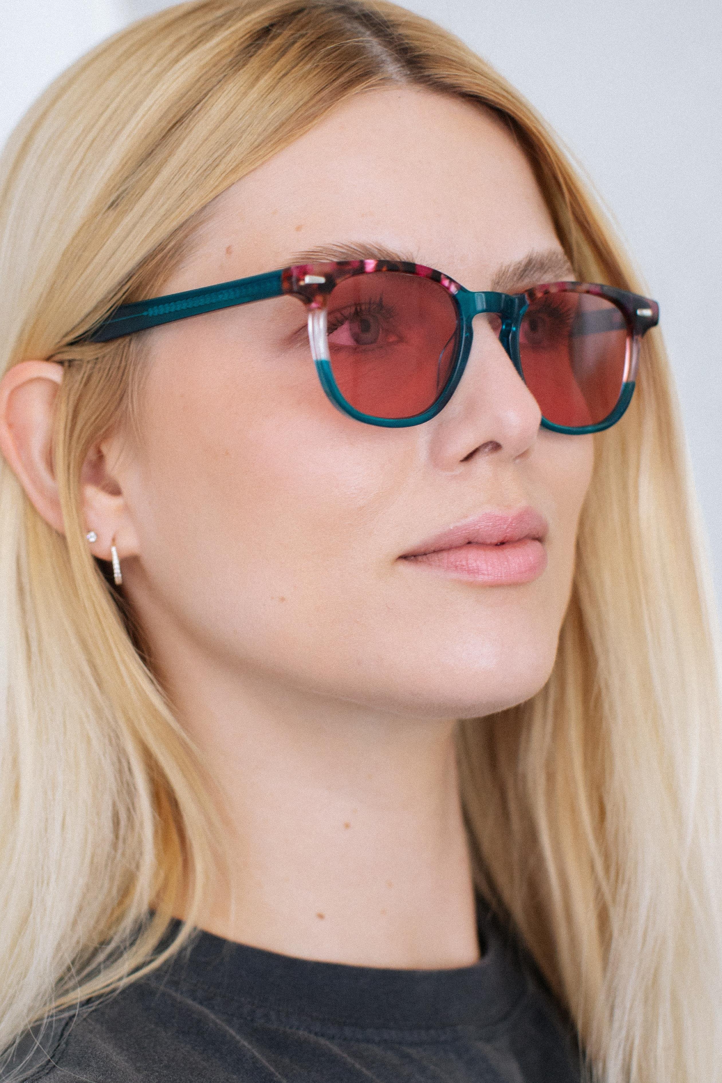 Marco Leopard Blue Pink Güneş Gözlüğü