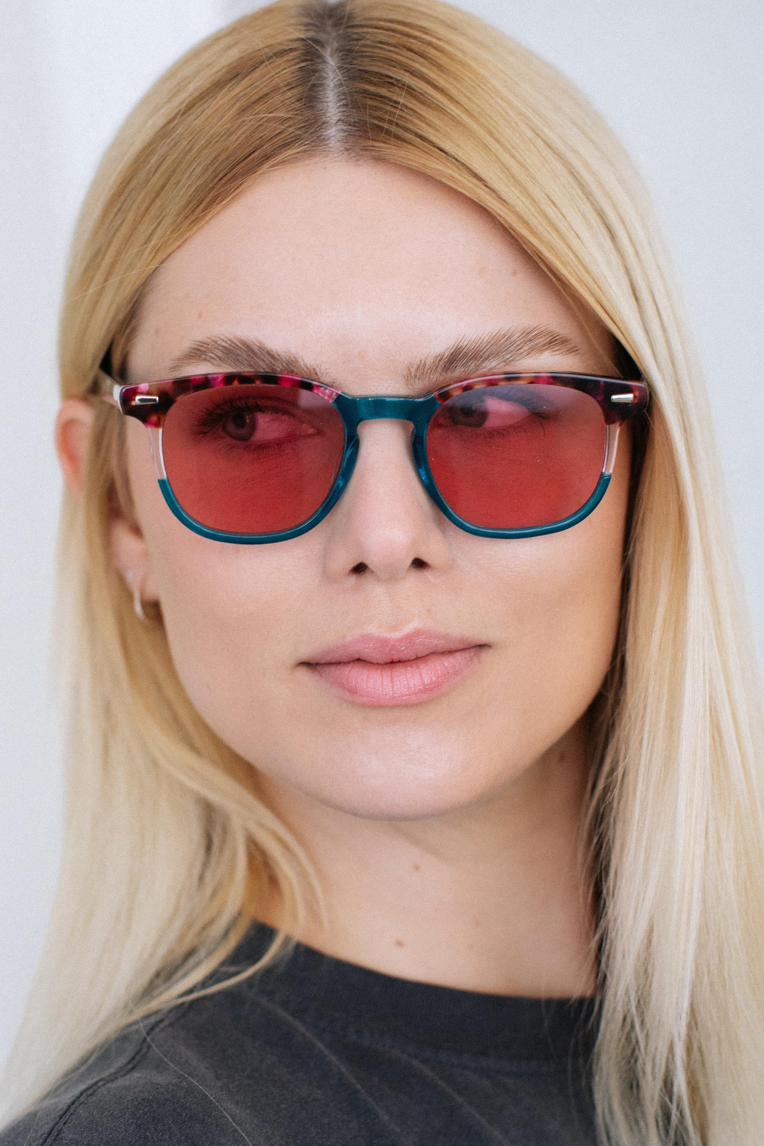 Marco Leopard Blue Pink Güneş Gözlüğü