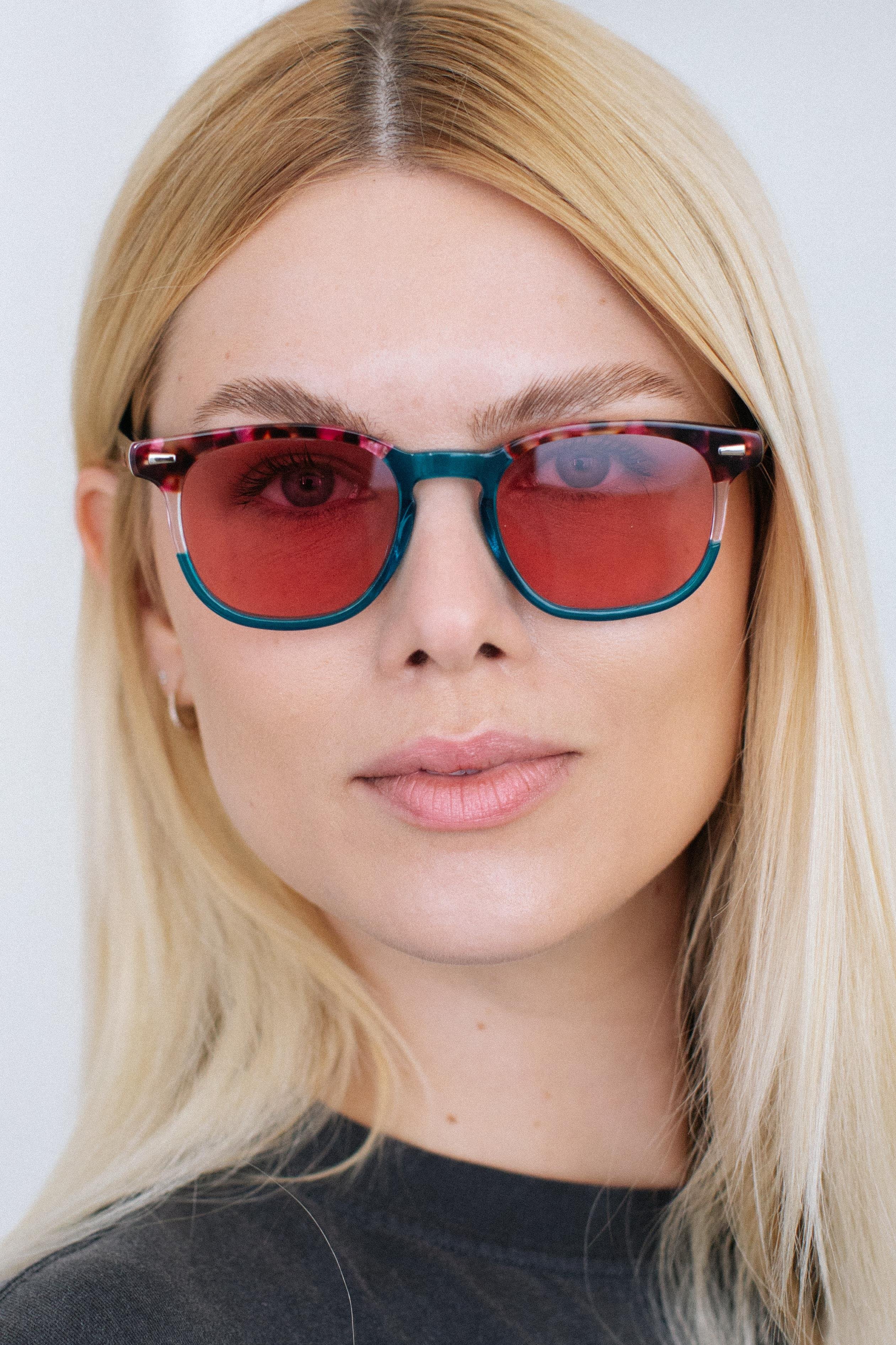 Marco Leopard Blue Pink Güneş Gözlüğü