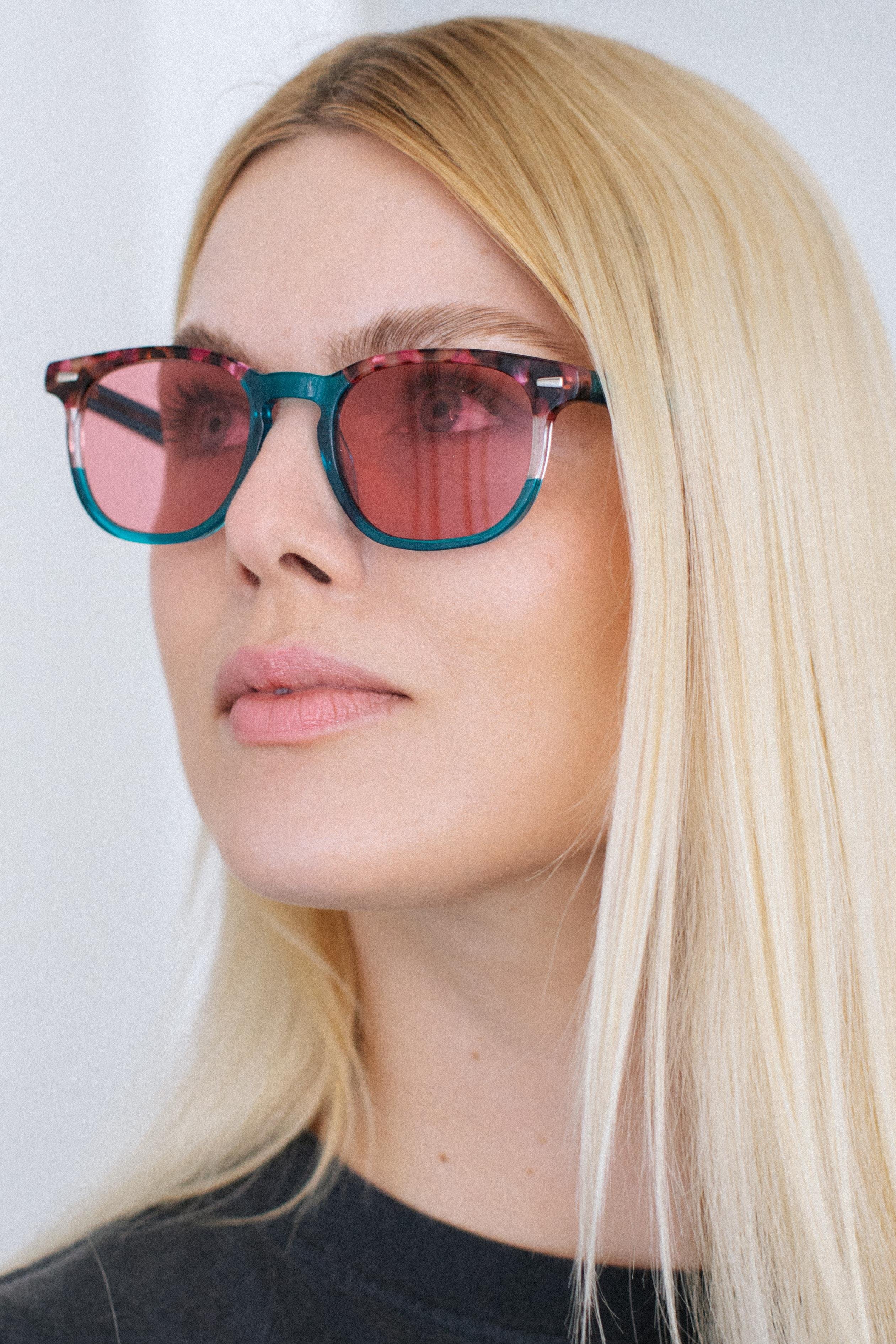 Marco Leopard Blue Pink Güneş Gözlüğü