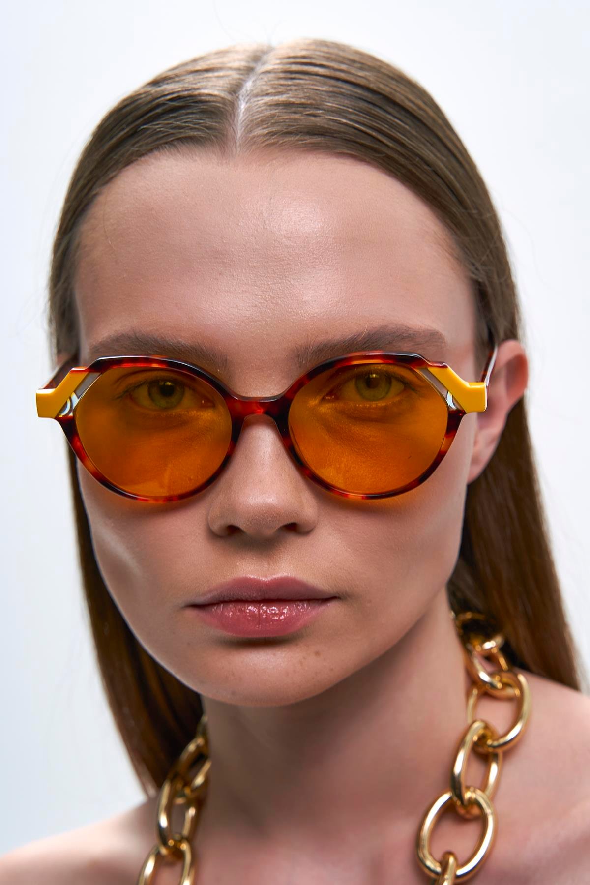 Maude Leopard Orange Güneş Gözlüğü