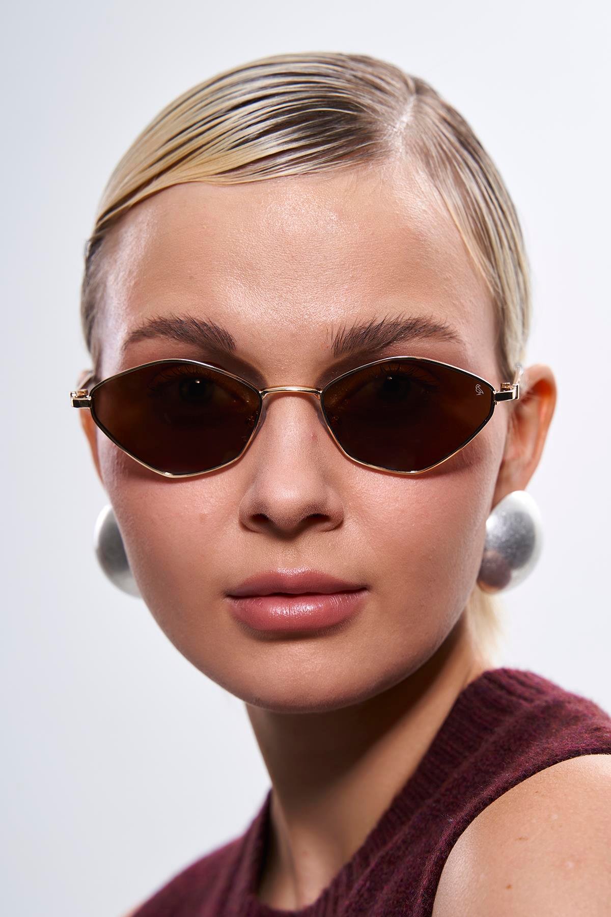 Melfi Gold Brown Güneş Gözlüğü