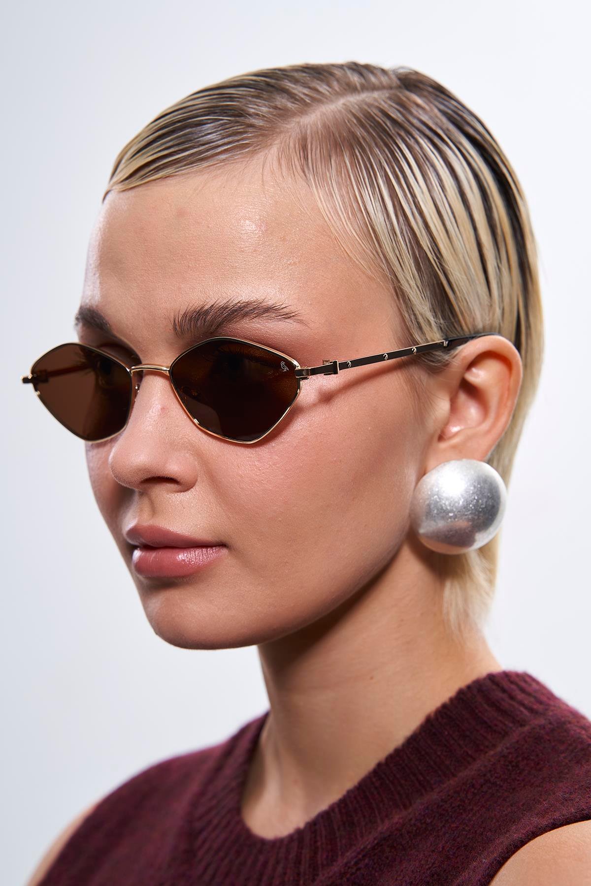 Melfi Gold Brown Güneş Gözlüğü