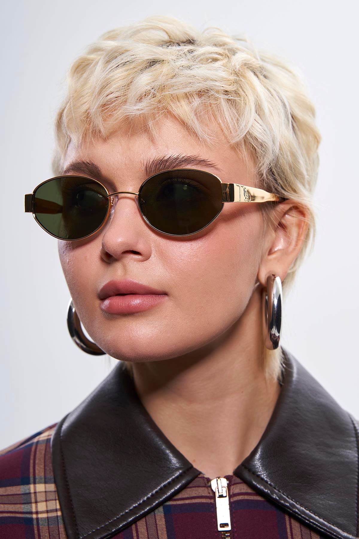 Meltem Gold Green Güneş Gözlüğü