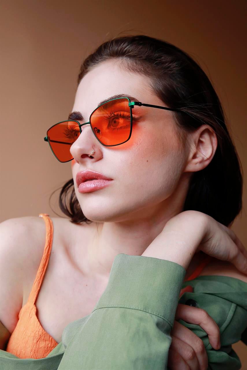 Minerva Green Orange Güneş Gözlüğü